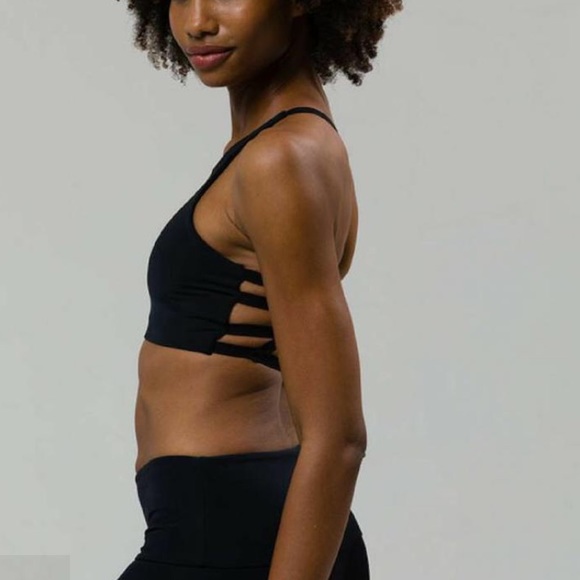 Onzie Strappy Top with Rose Gold Foil Feathers - Picture 7 of 9